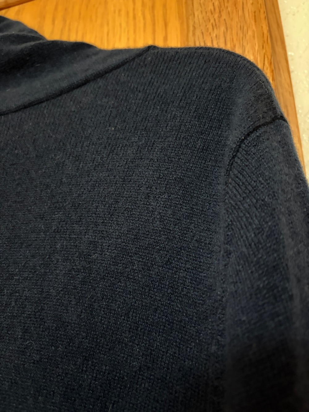 L.L. Bean Navy 100% Cashmere Crossneck Pullover Sweater - Picture 6 of 6
